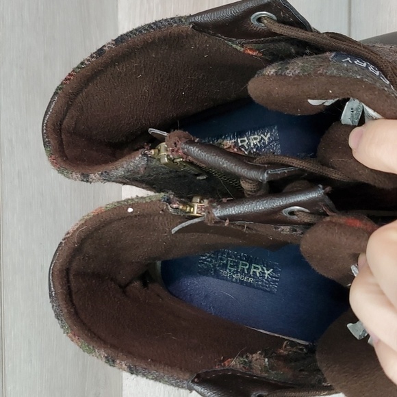 Sperry Womens Saltwater Plaid Duck Rubber Waterproof Boots shoes sz 10 - Picture 5 of 12